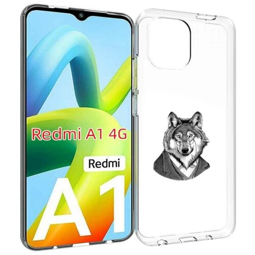 Чехол MyPads волк в пиджаке для Xiaomi Redmi A1 задняя-панель-накладка-бампер чехол mypads волк в пиджаке для xiaomi redmi a1 plus задняя панель накладка бампер