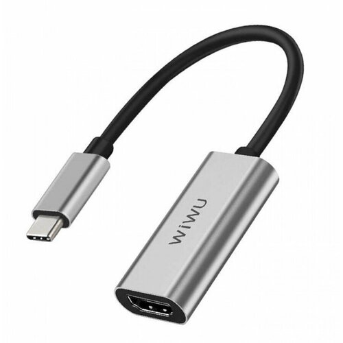 Аксессуар Wiwu Alpha Type-C - HDMI Adapter Grey 6973218930183 кабель wiwu x10l type c to hdmi 2m серый