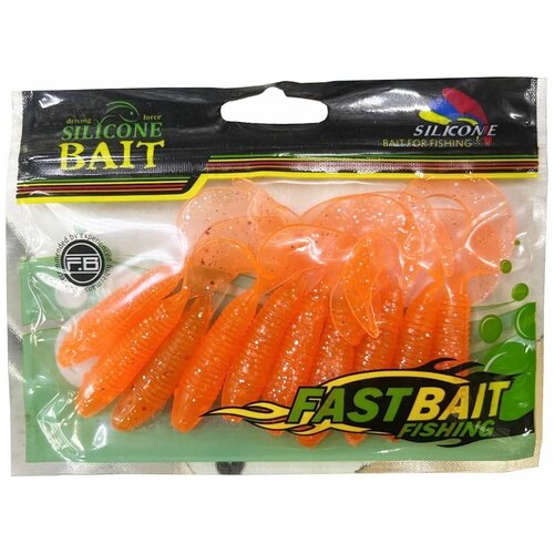 Твистер силиконовый Silicone Bait красная (10 шт.)