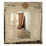Спальный гарнитур Диа Джоконда цвет: крем глянец(кровать 160х200, шкаф 4дв, тумбочки 2шт, комод) - изображение