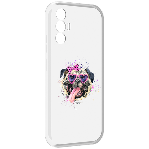 Чехол MyPads Веселая собака для Tecno Pova 3 задняя-панель-накладка-бампер