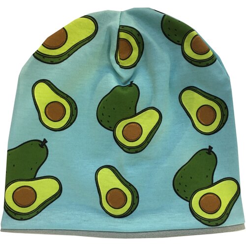 фото Шапка бини anru, размер универсальный, зеленый, голубой