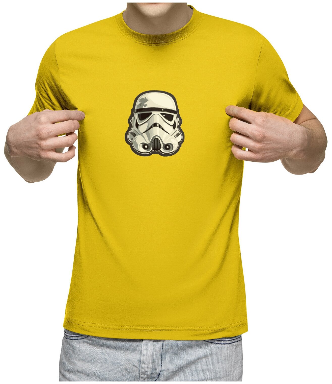 Мужская футболка «Шлем штурмовика звёздных войн star wars trooper» (M ...