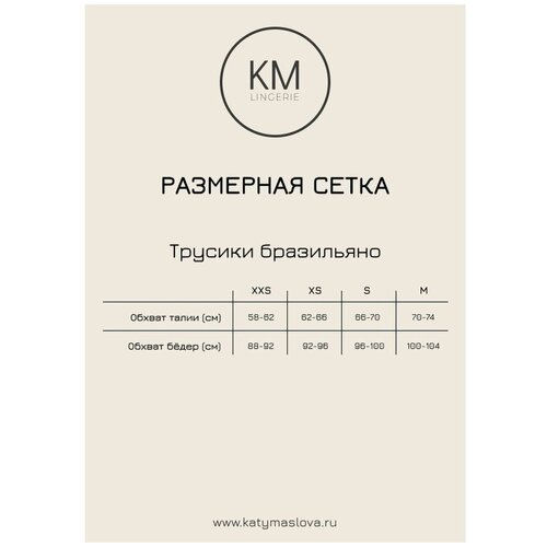 Трусы Katy Maslova, размер S, черный