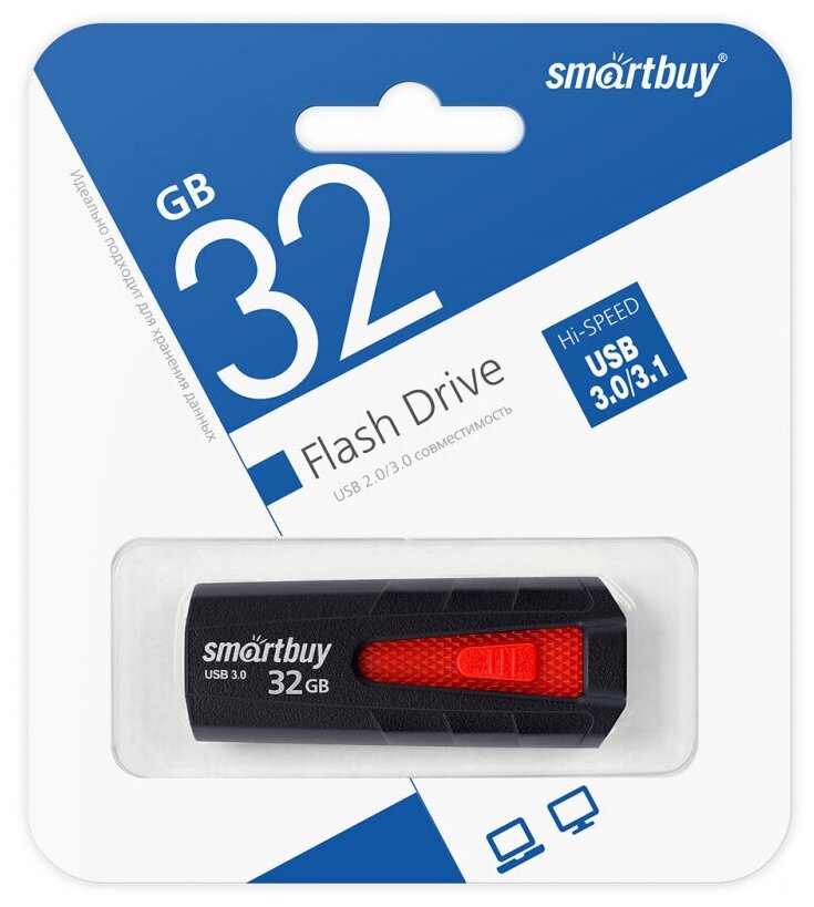 Smartbuy IRON 16Gb (черно-красный) - фото №9