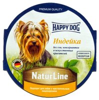 Корм для собак Happy Dog (0.085 кг) 1 шт. NaturLine Нежный паштет. Индейка