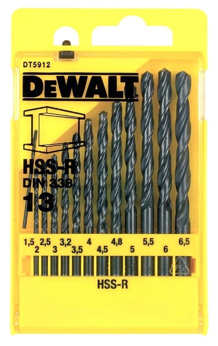 Набор сверл DeWALT DT5912-QZ,13 шт.