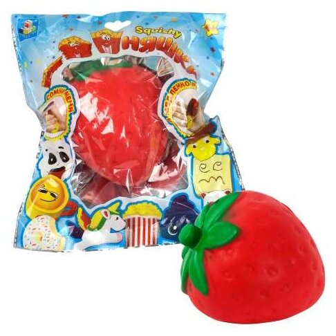 1Toy Squishy Сквиши Игрушка-антистресс мммняшка Клубника T13901 с 3 лет