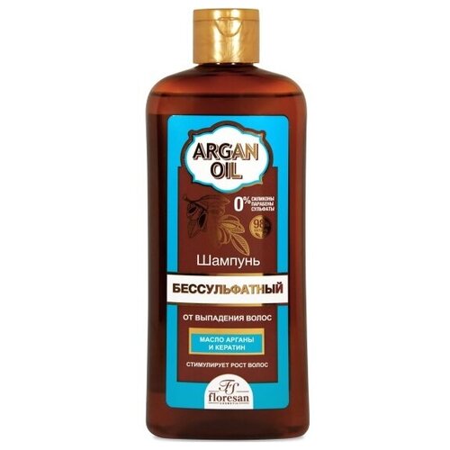 Floresan Шампунь Argan Oil бессульфатный против выпадения, 400 мл