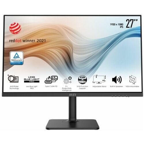 Монитор 27 MSI Modern MD272P 9S6-3PB19H-064 1920x1080 169 IPS 75Hz 5msGTG 10001 100M1 250nit 178178 HDMI DP USB-C 2USB 20 Type-A 2097700₽
