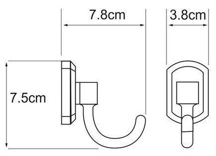 Крючок, хром, WasserKRAFT Oder K-3023