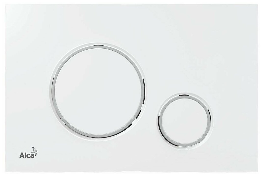 фото Кнопка смыва AlcaPlast M770, белый/хром-глянец