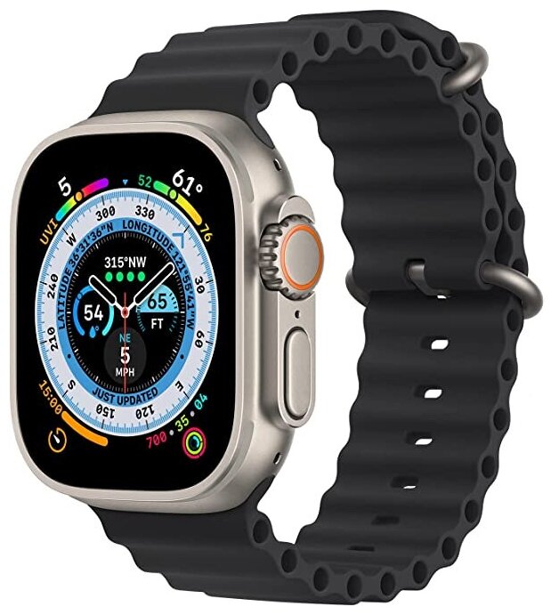 Ремешок Ocean Band для Apple Watch ULTRA 49mm Series 1-8 SE 42/44/45/49mm рифленый