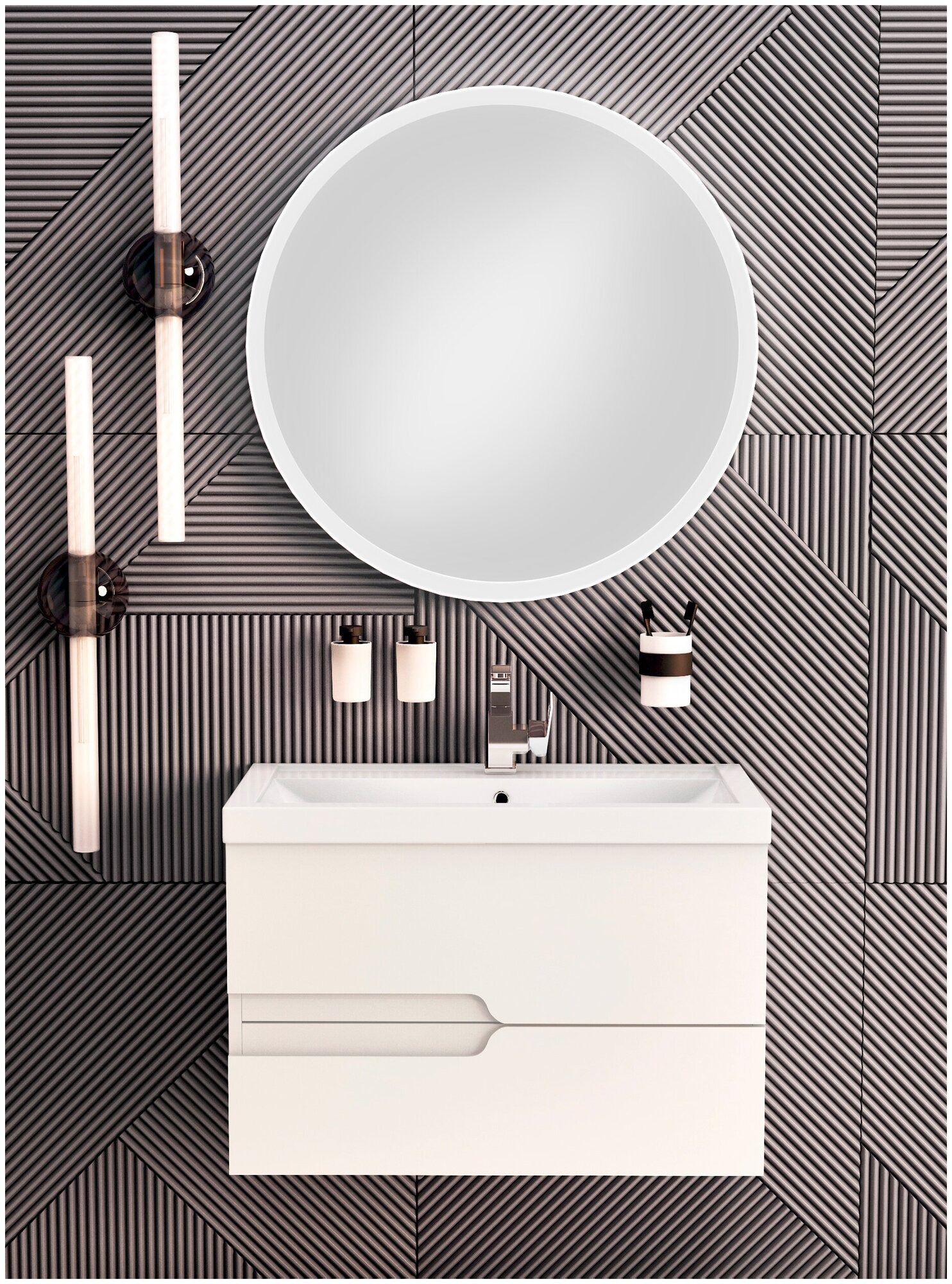 Зеркало для ванной с подсветкой "Руан" D770 мм - фотография № 3