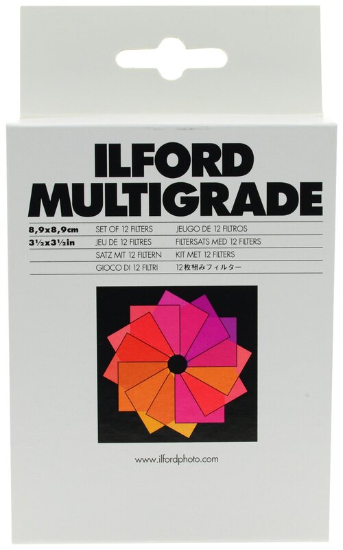 Набор фильтров Ilford для мультиконтрастной печати 8,9х8,9