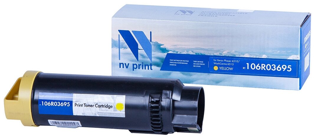 Лазерный картридж NV Print NV-106R03695Y для для Xerox Phaser 6510, Xerox WC 6515, 106R03695 (совместимый, жёлтый, 4300 стр.)