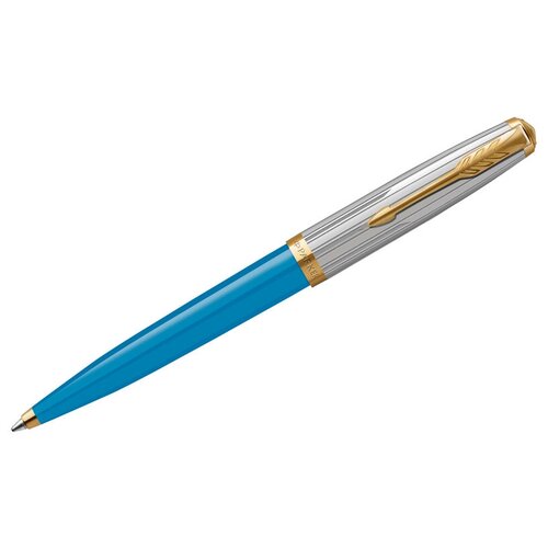 Ручка шариковая Parker 51 Turquoise GT, черная, 1,0 мм, поворотный механизм, подарочная упаковка (2169080)