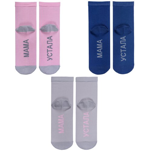 фото Комплект из 3 пар женских носков lorenzline микс 3, размер 23