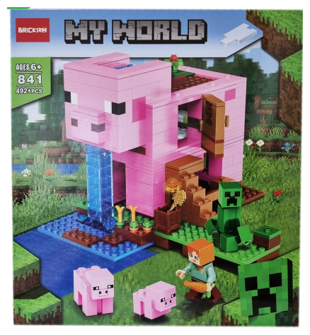 Конструктор My World Minecraft / Дом - свинья/ 841