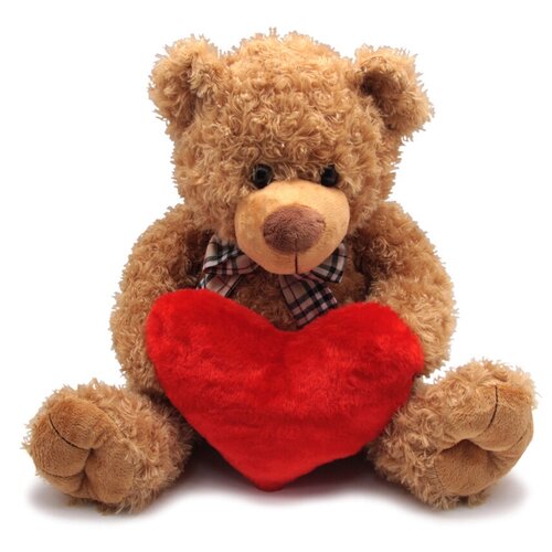 фото Мягкая игрушка magic bear toys мишка коричневый с сердцем (40 см.)