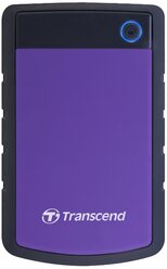 Внешний HDD Transcend StoreJet 25H3 1 TB, черный/фиолетовый