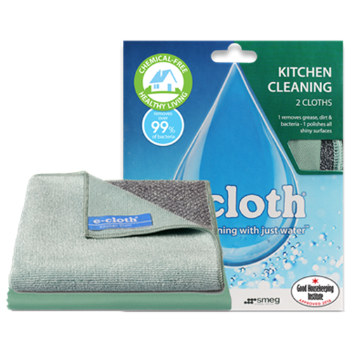Набор салфеток для уборки кухни E-Cloth 32х32 см, 40х50 см, 2 шт, полиэстер
