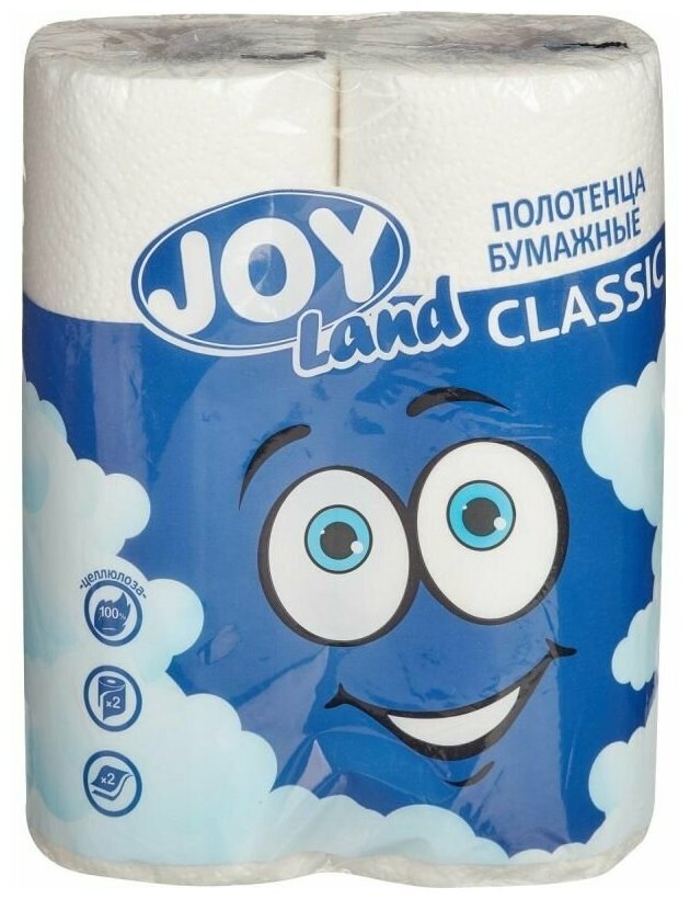 Полотенца бумажные Joy Land 12м 2-хслойная 50лист. белый (упак.:2рул) (ПЦ1-Д2Б2-110) - фото №4