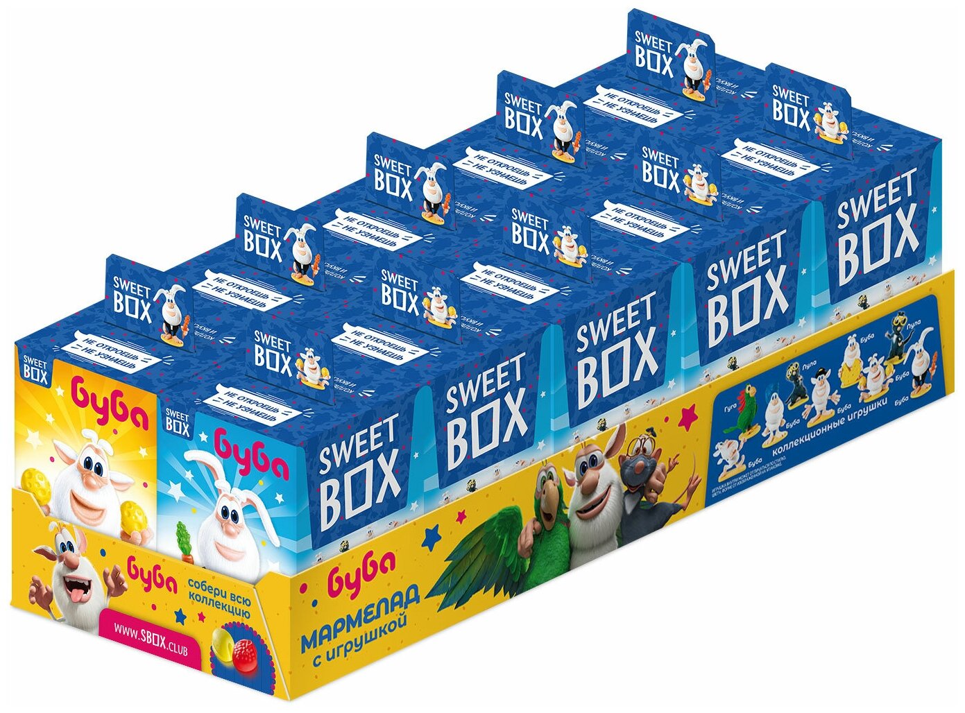 SWEET BOX буба Мармелад с игрушкой в коробочке. 10 штук. - фотография № 2