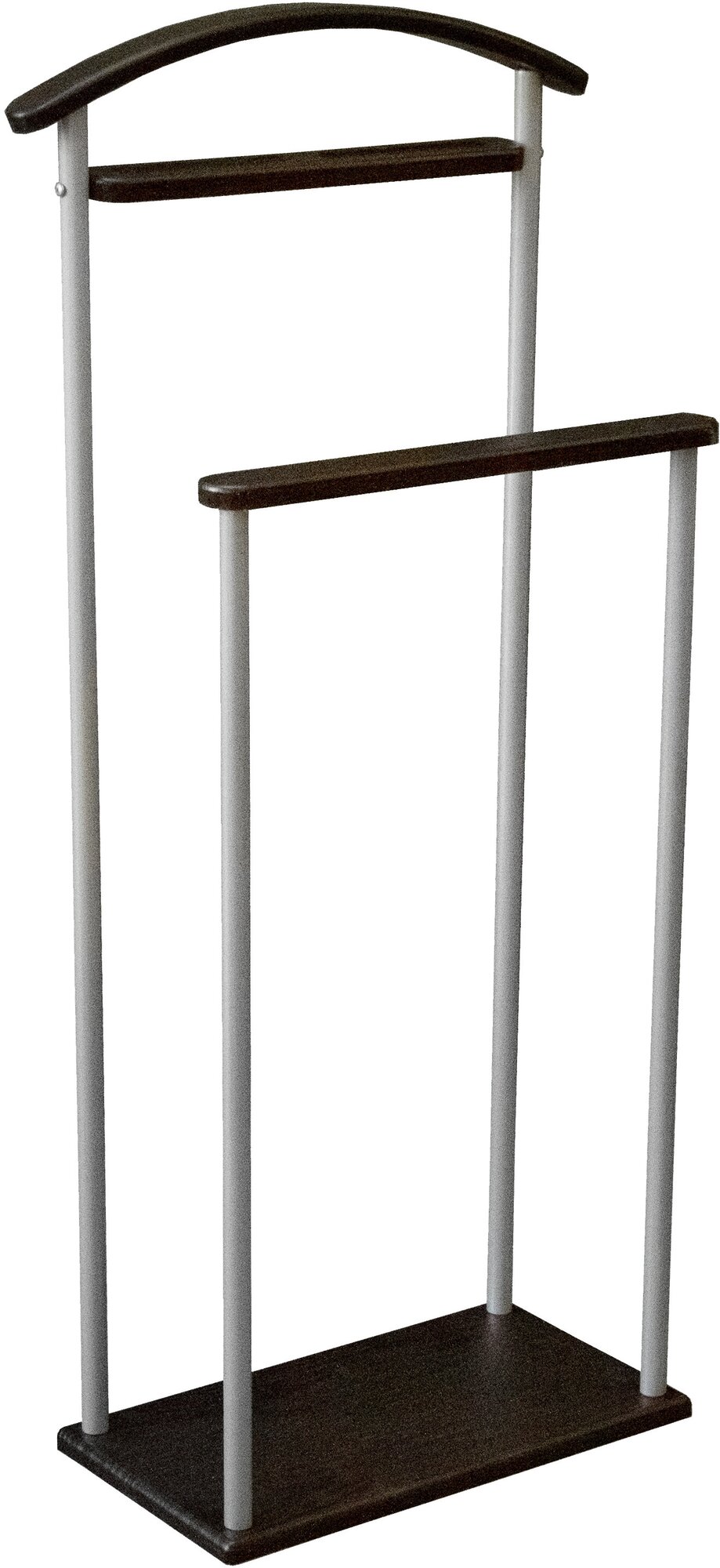 Вешалка костюмная Мебелик для одежды напольная Верис 4 цвет металлик венге