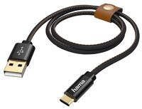 Кабель HAMA USB - USB Type-C Jeans (00183202) 1.5 м черный