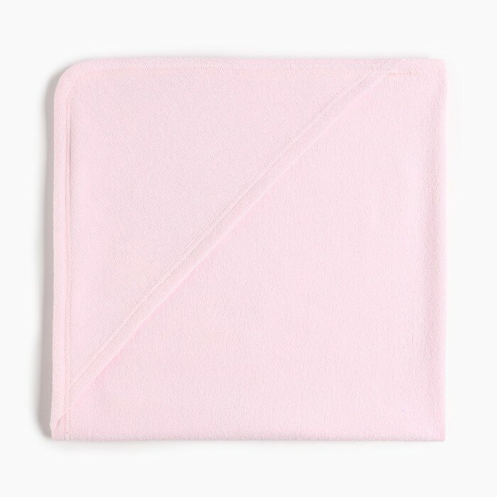 Полотенце-уголок махровый "Крошка Я" 85*85 см, цв. нежно-розовый, 100% хл, 320 г/м2 (2 шт)