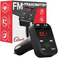 FM Трансмиттер Carowell, черный. Радиоустройство для автомобиля с Bluetooth, mp3 и громкой связью.