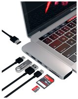 USB-концентратор Satechi Aluminum Type-C Pro Hub Adapter разъемов: 5 space gray
