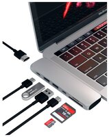 USB-концентратор Satechi Aluminum Type-C Pro Hub Adapter разъемов: 5 space gray