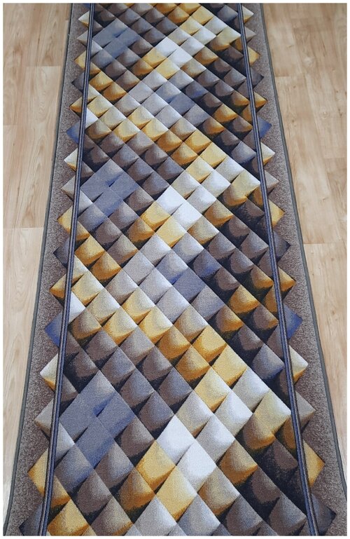 Ковровая дорожка на войлоке, Витебские ковры, с печатным рисунком, 2596, разноцветная, 0.8*4м