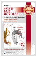 MIJIN Cosmetics тканевая маска Junico Crystal All-in-one с красным женьшенем 25 г 1 шт. саше