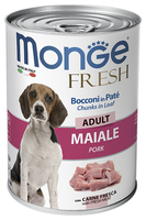 Корм для собак Monge (0.4 кг) 1 шт. Fresh – Мясной рулет из свинины для взрослых собак