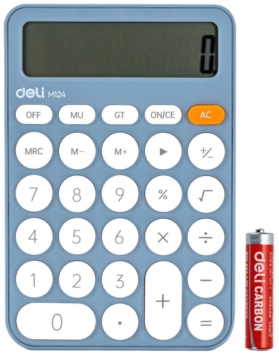 Калькулятор настольный компактный Deli EM124,12 разряд.160x107x28,5мм голуб — купить в интернет-магазине по низкой цене на Яндекс Маркете