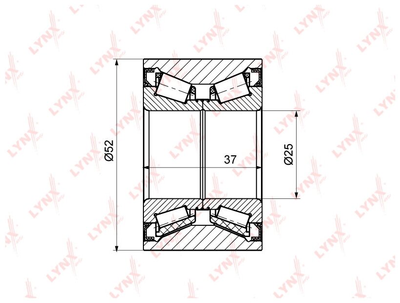 Подшипник ступичный зад LYNXauto WB-1173
