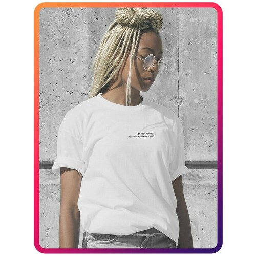 фото Футболка minimal trend, размер xs, белый