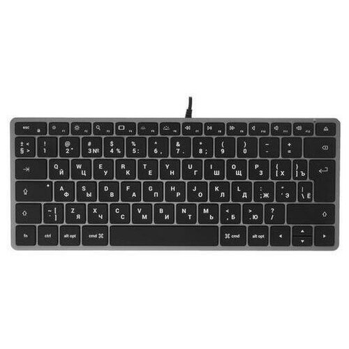 Клавиатура Satechi Slim W1 (Русская раскладка) Серый космос клавиатура satechi slim w1 usb c wired keyboard ru раскладка русская цвет серый космос