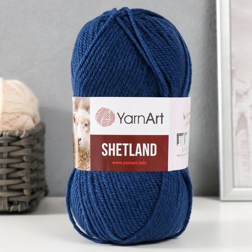 Пряжа Shetland 30% шерсть верджин, 70% акрил 220м/100гр (528 синий)