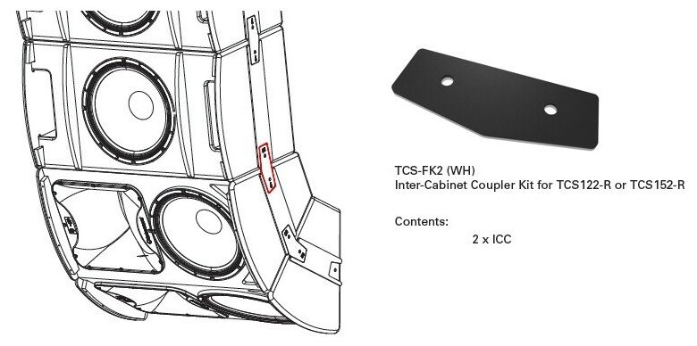 Turbosound ATHENS TCS-FK2 комплект пластин для соединения TCS115B и TCS122 или TCS115B и TCS152