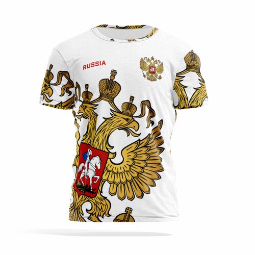 фото Футболка panin brand, размер 4xl, белый, горчичный