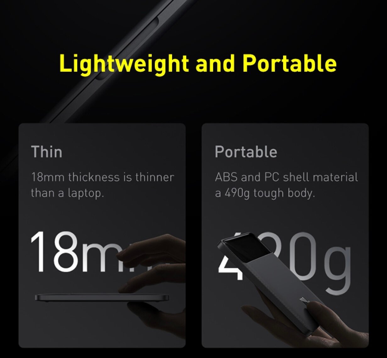 Внешний Аккумулятор Baseus Blade Power Digital Display Fast Charging Power bank 20000mAh 100W Black — фото 1