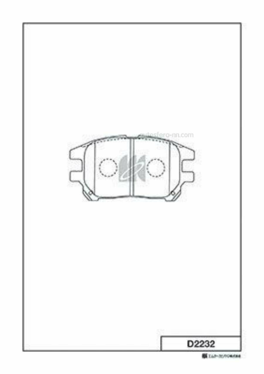 KASHIYAMA D2232 Новый артикул D2232H Колодки тормозные дисковые пер. Lexus RX300 02-03 D2232