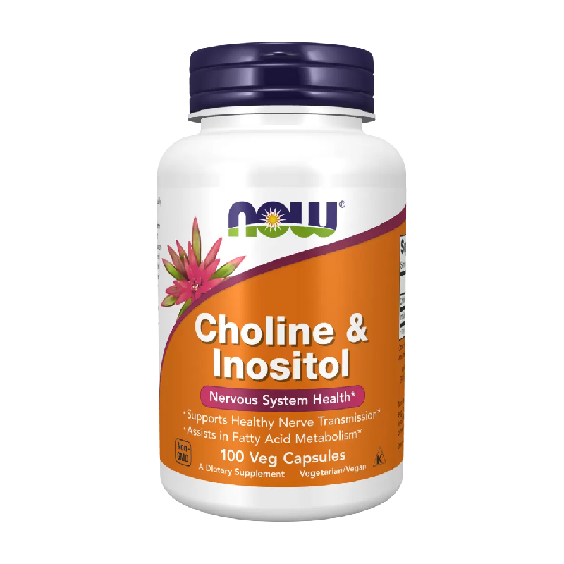 Капсулы NOW Choline & Inositol, 100 шт.