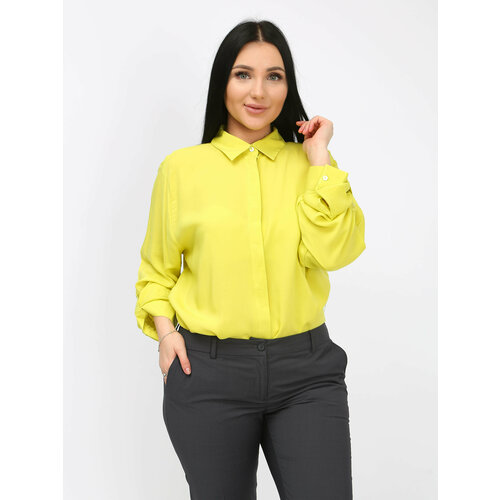 фото Рубашка , размер 48, желтый jersy collection