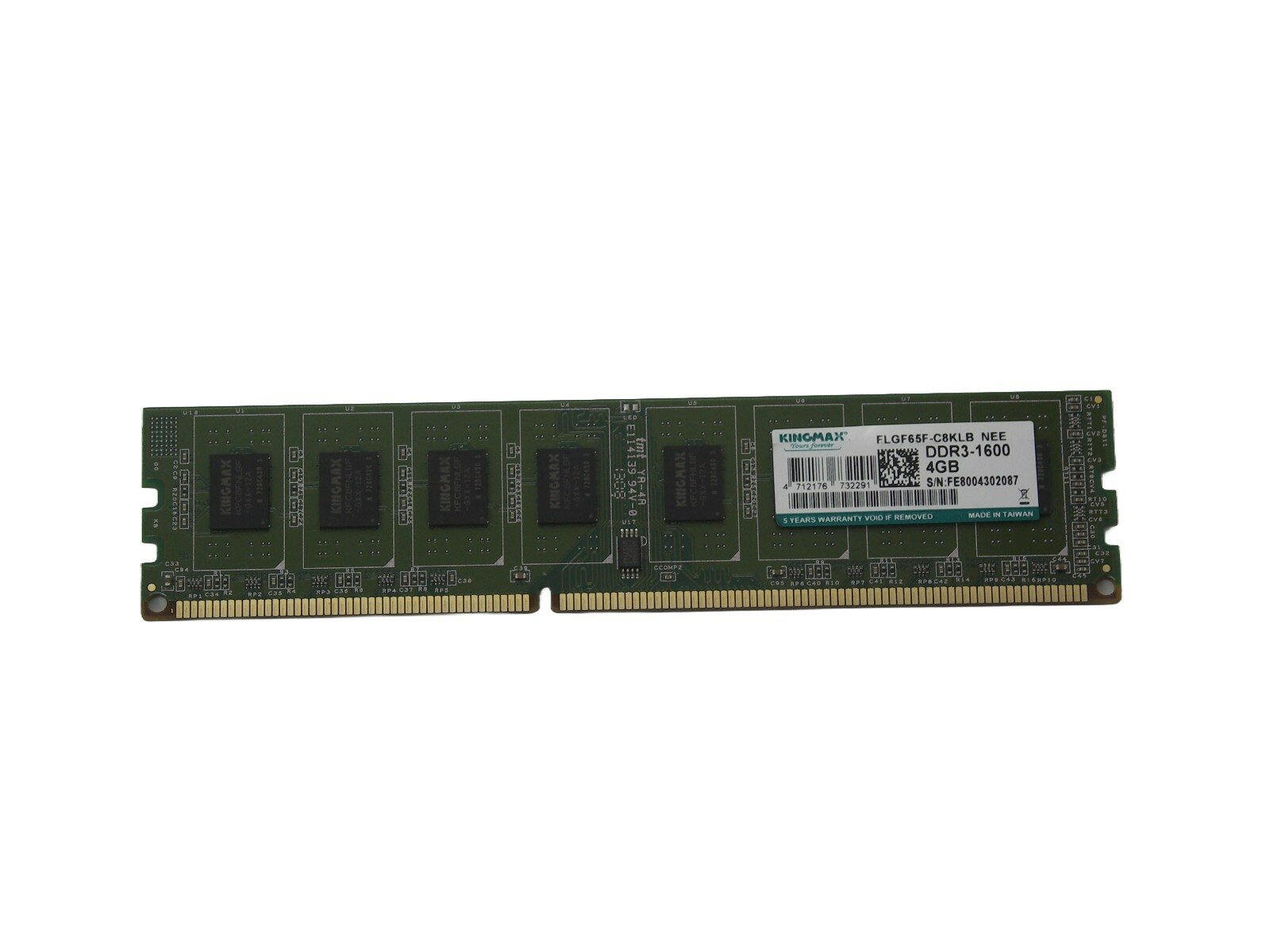 Модуль памяти DIMM DDR3 4Gb 1600Mhz PC-12800 Kingmax FLGF65F-C8KLB двухсторонняя