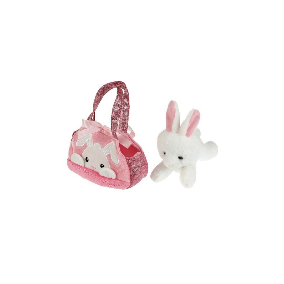 Мягкая игрушка Мой питомец Кролик, в сумочке, символ года 2023, в пакете F80298-18